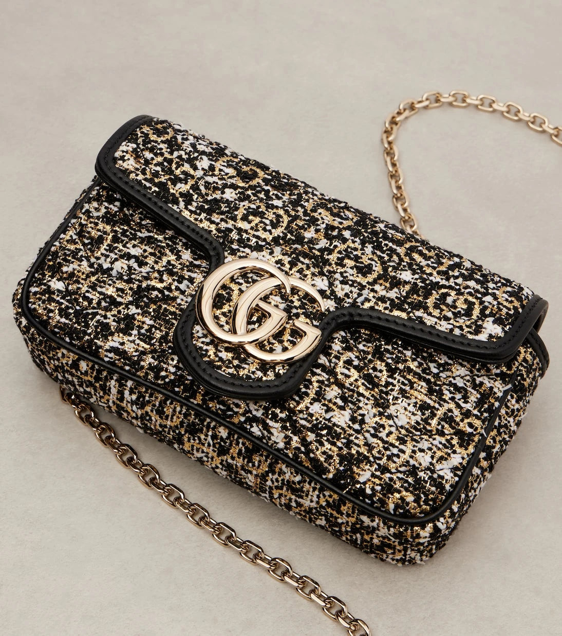 Gucci - GG Marmont Mini tweed shoulder bag