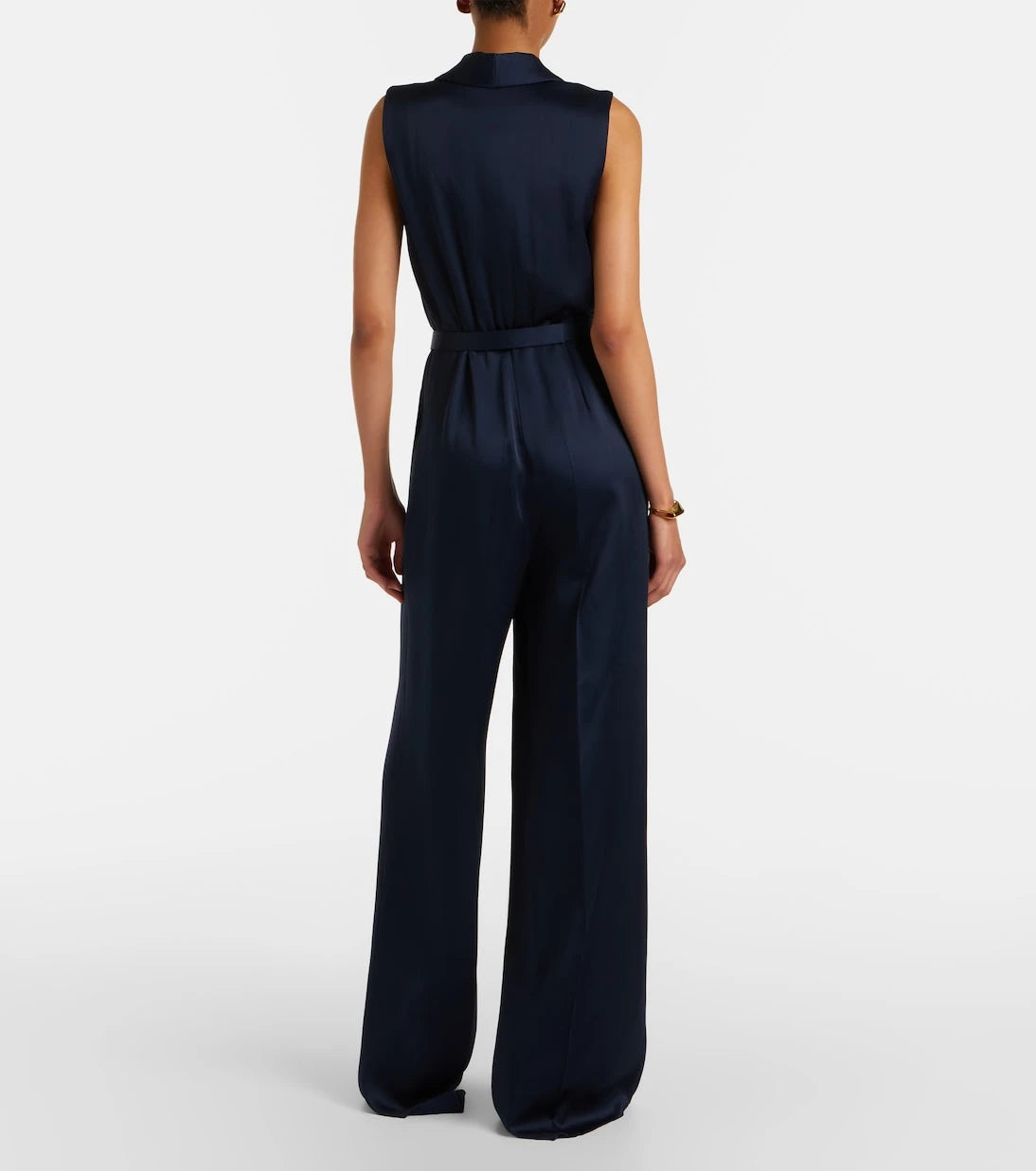 Max Mara - Elegante belted satin jumpsuit