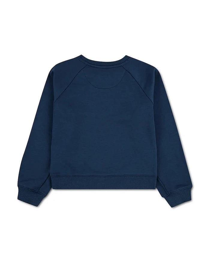 Levi's çocuk pamuklu FLORAL BATWING CREW sweatshirt