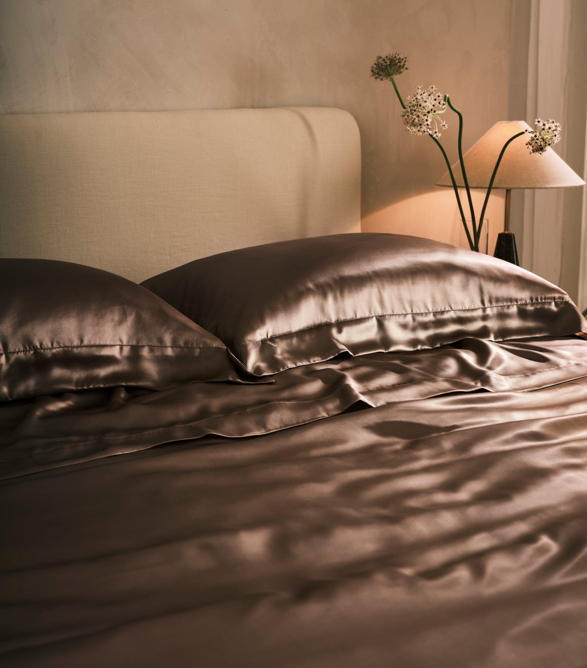 Silk Mocha King/Super King Flat Sheet (280cm x 310cm)