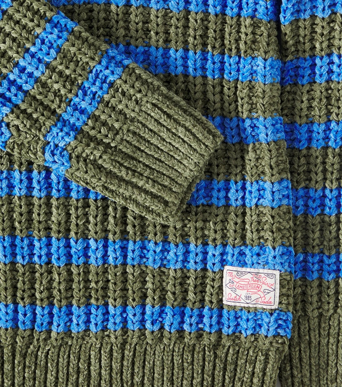 Scotch & Soda Kids - Striped ribbed-knit sweater