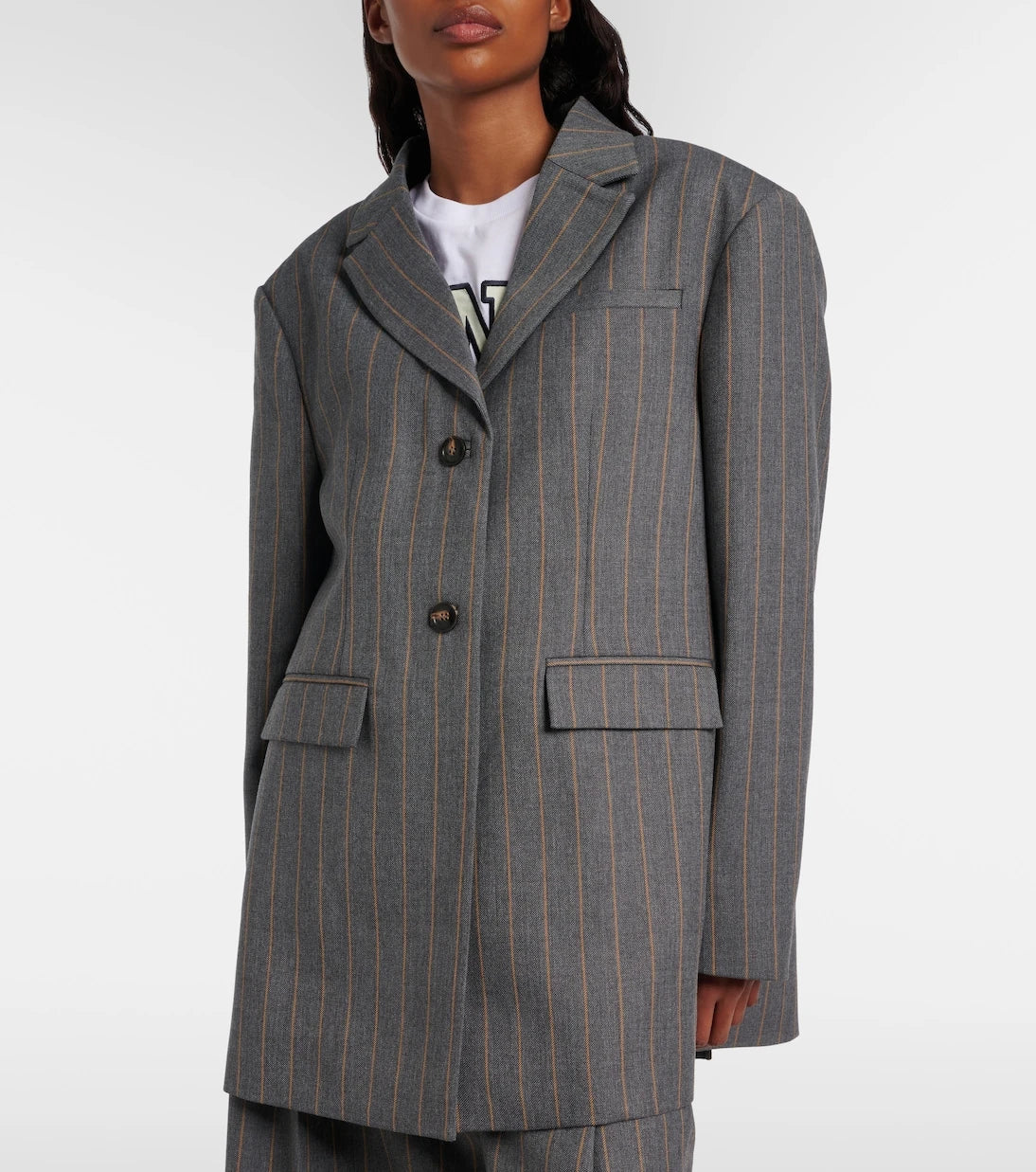 Ganni - Pinstripe blazer