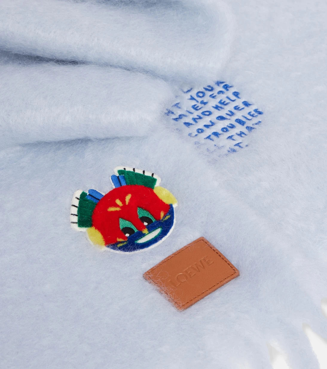 Loewe - Embroidered mohair and wool-blend scarf