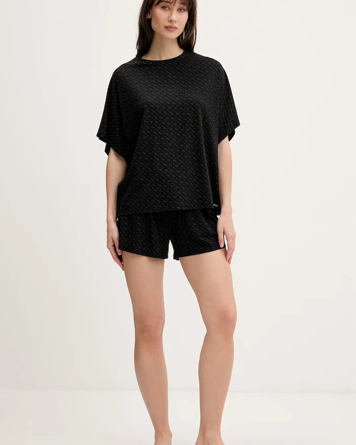 BOSS Kadın Kısa Pijama Altı Liocel B Logo_Shorts