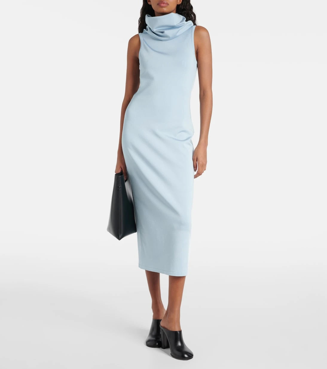 Alaïa - Hooded jersey midi dress