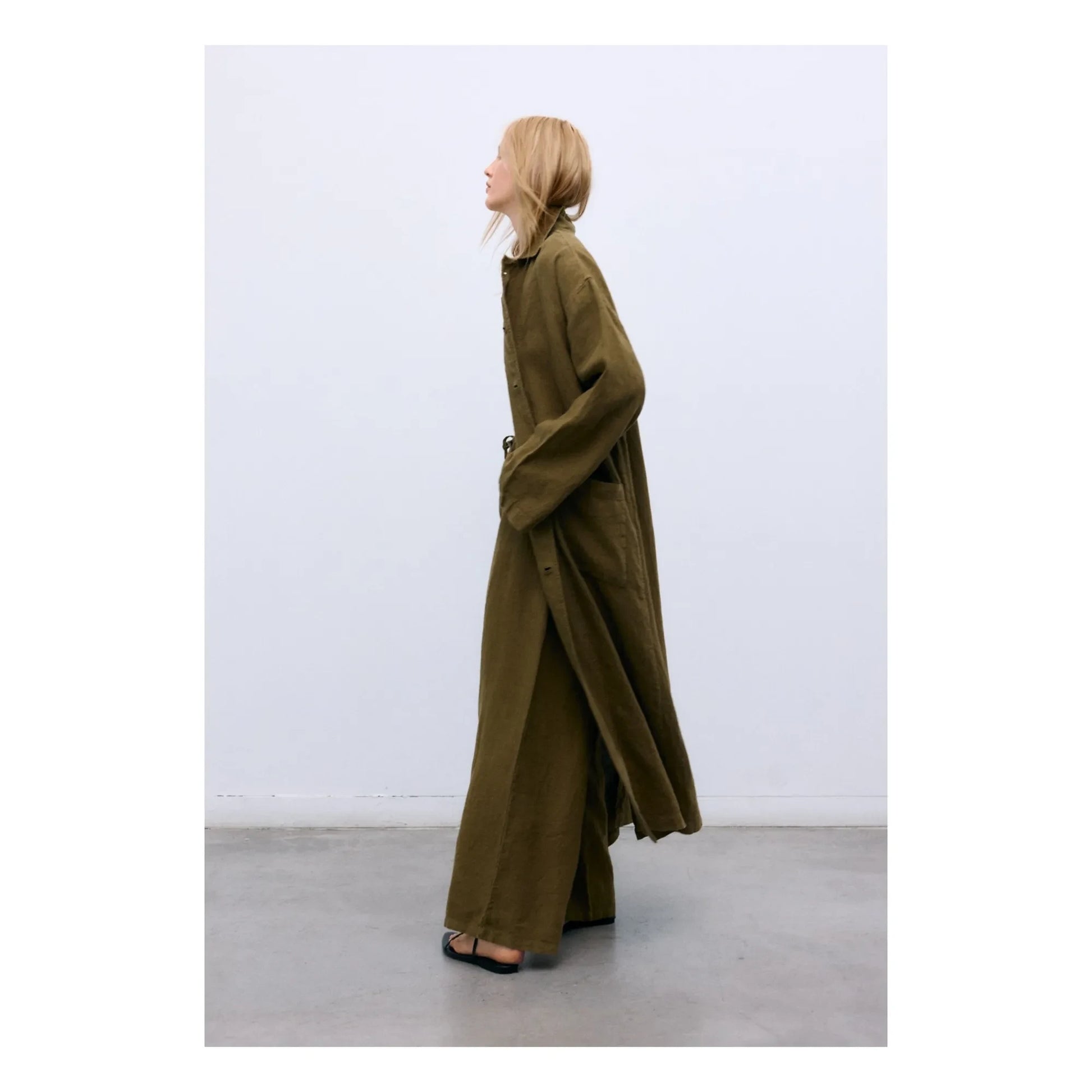 the new society - Melissa Linen Pants | Olive