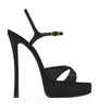 Saint Laurent Black Debbie Platform Sandals 110