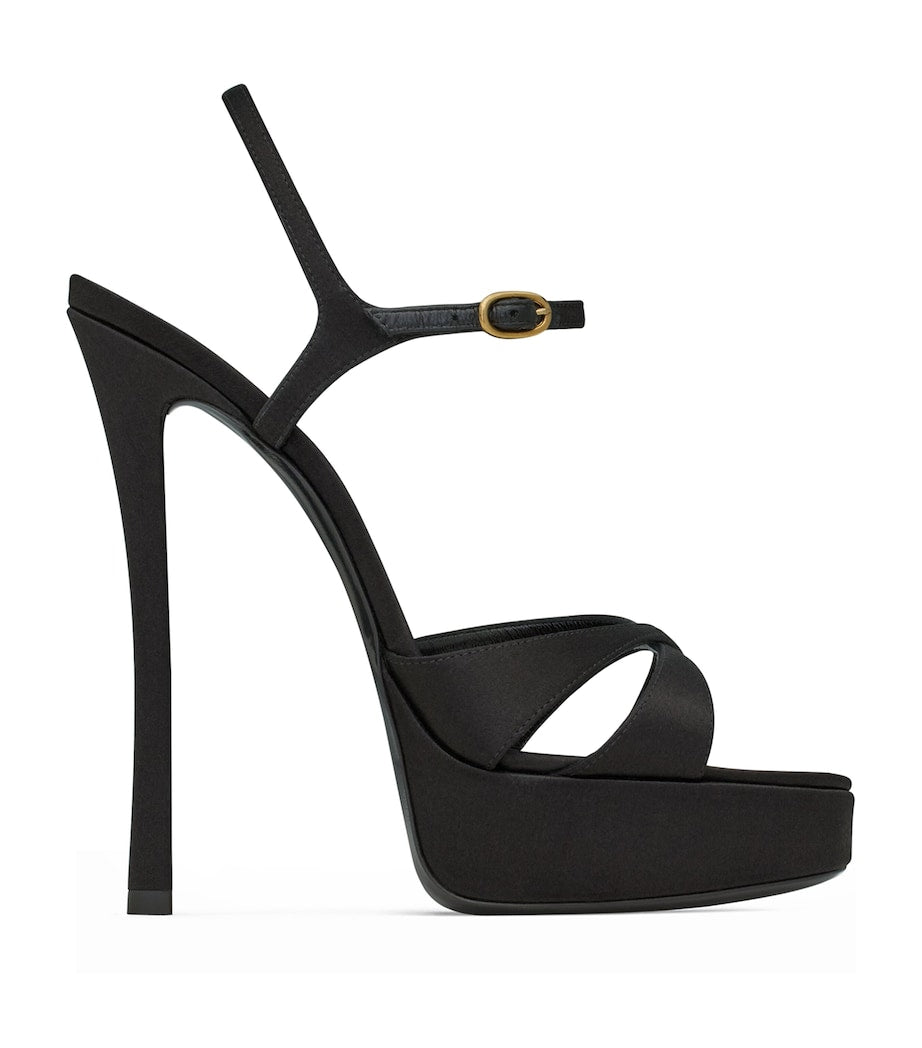 Saint Laurent Black Debbie Platform Sandals 110