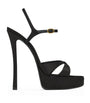 Saint Laurent Black Debbie Platform Sandals 110