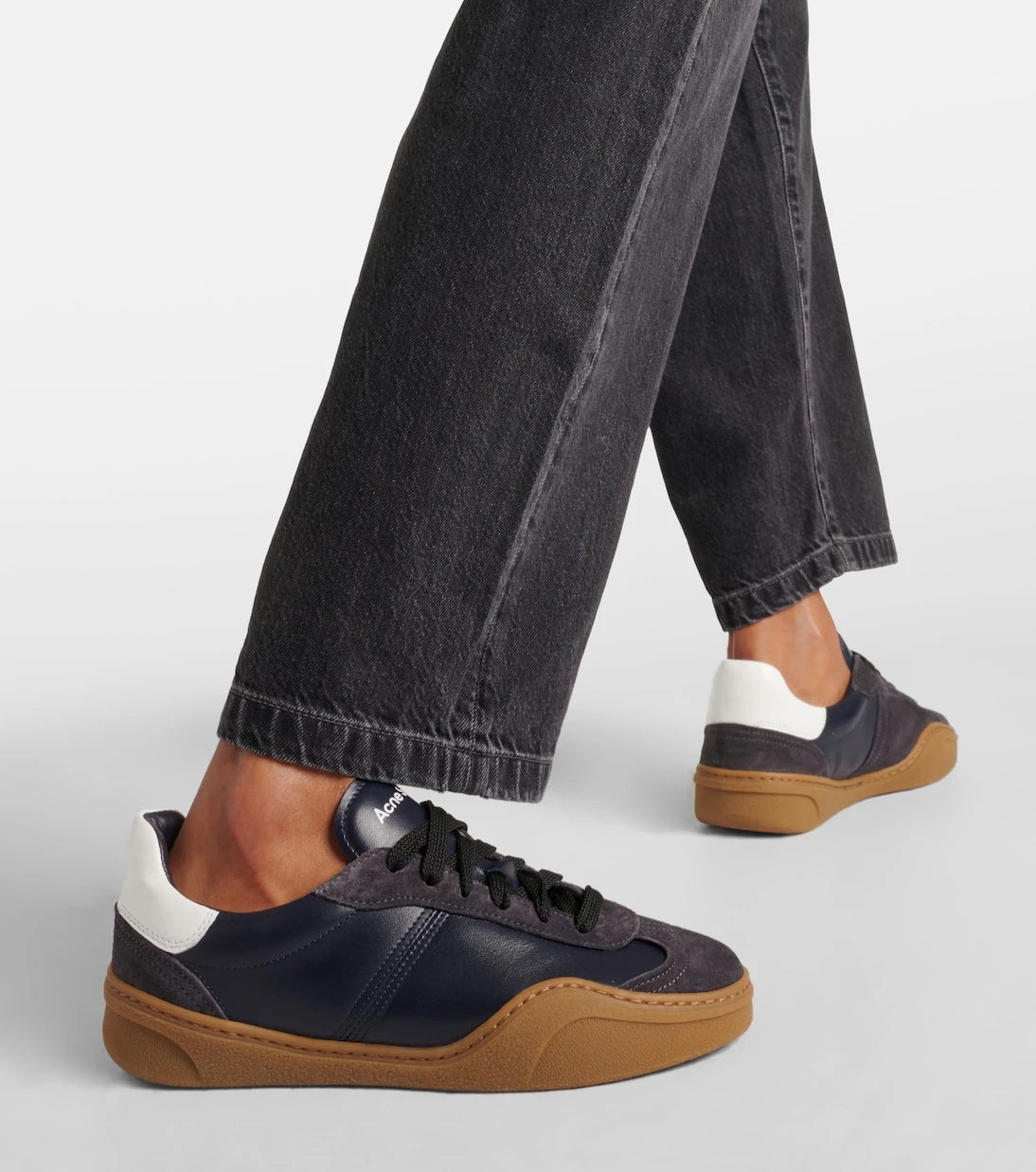 Acne Studios - Logo suede-trimmed sneakers