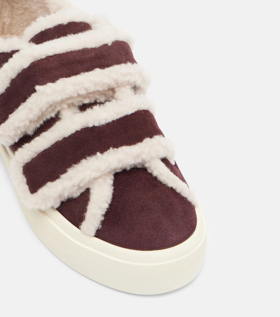 Inuikii - Shearling-trimmed suede sneakers