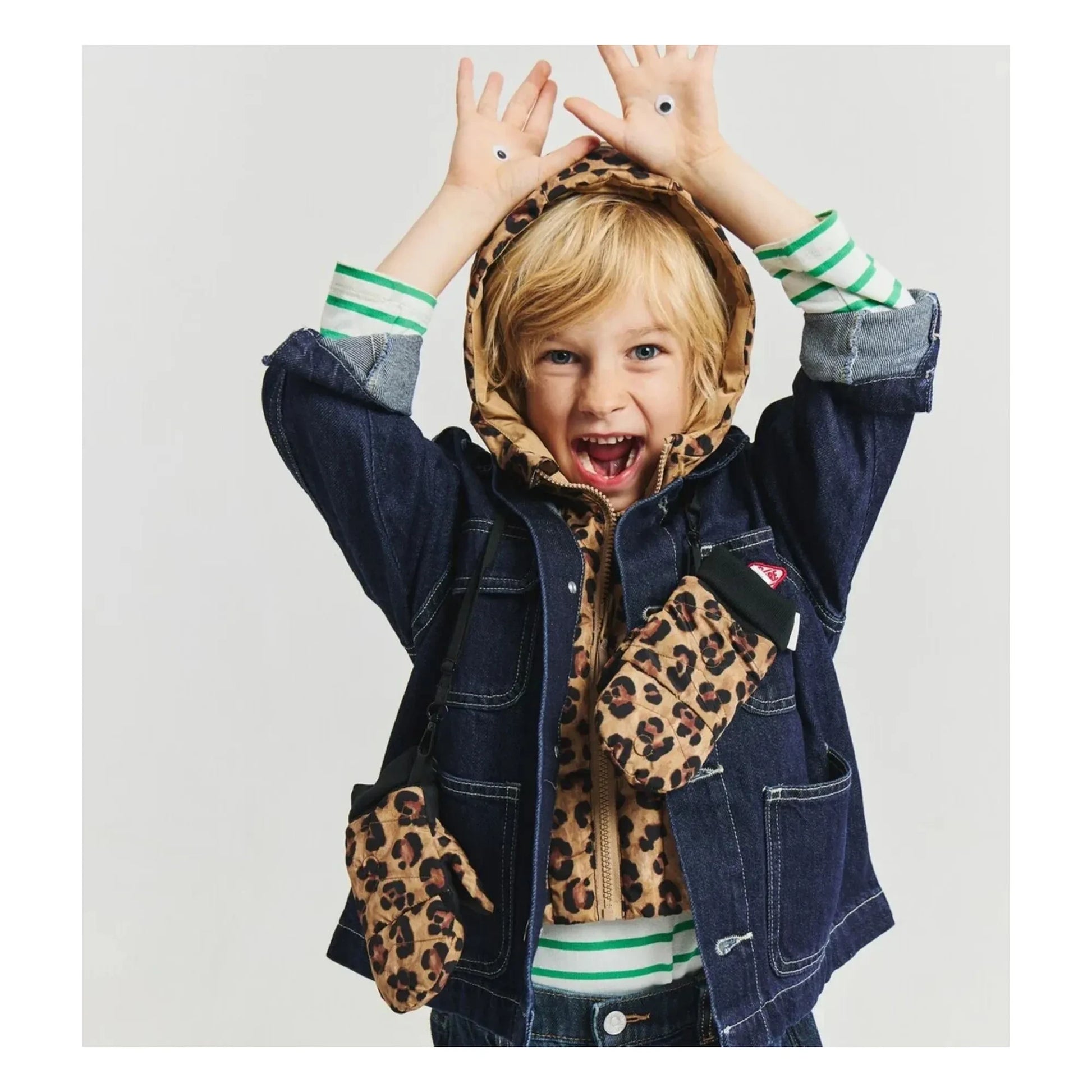 Fudoon - Exclusivité Fudoon X Smallable - Reversible Leopard Hooded Down Jacket | Brown
