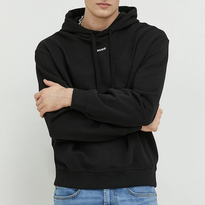HUGO kapüşonlu erkek pamuklu sweatshirt Dapo