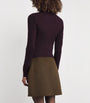 Victoria Beckham Burgundy Merino-Blend Cardigan