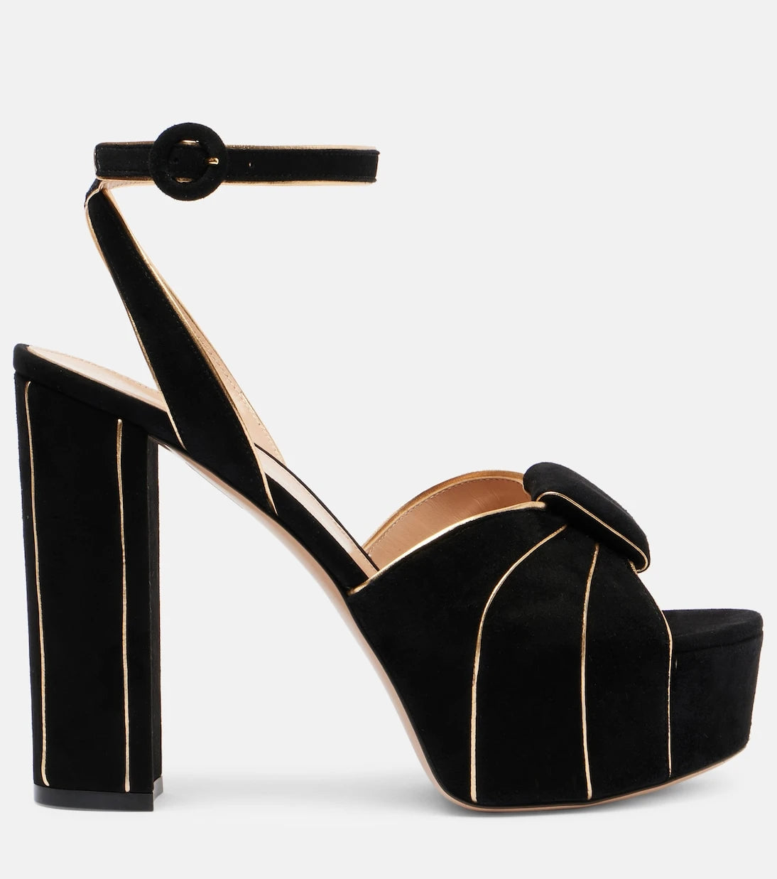 Gianvito Rossi - 125 bow-detail suede platform sandals