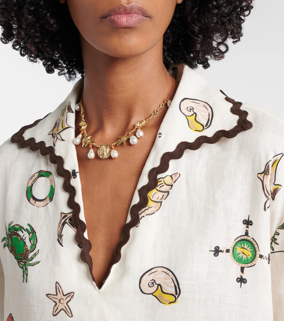 Alémais - Desenli keten elbise