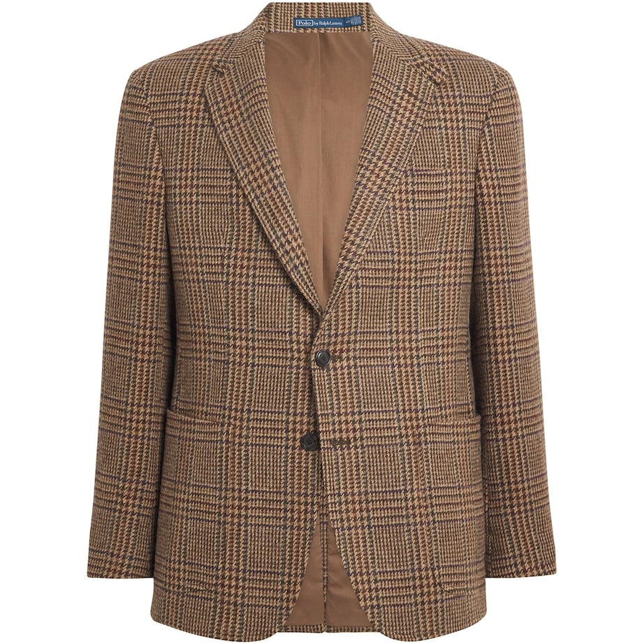 Polo Ralph Lauren Brown Wool Glen Plaid Blazer