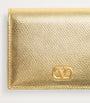 Valentino Garavani Gold Leather VLogo Signature Bifold Wallet
