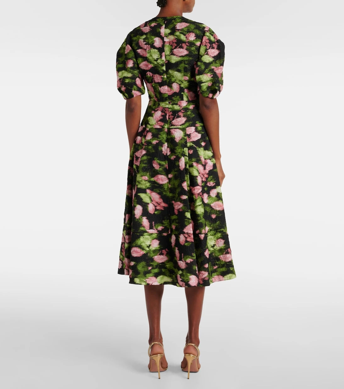 Erdem - Floral matelassé midi dress
