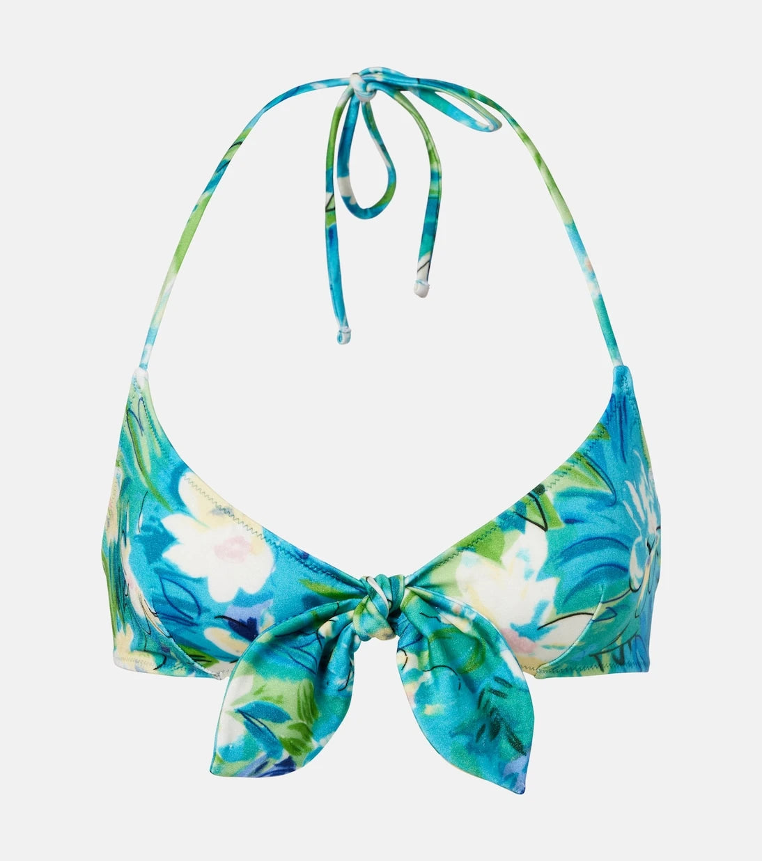 Chloé - Bow-detail floral bikini top