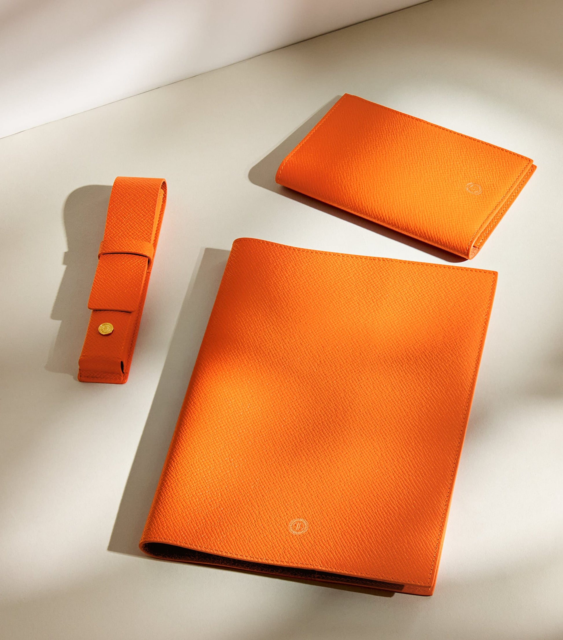 Leather Pen Sleeve ORANGE