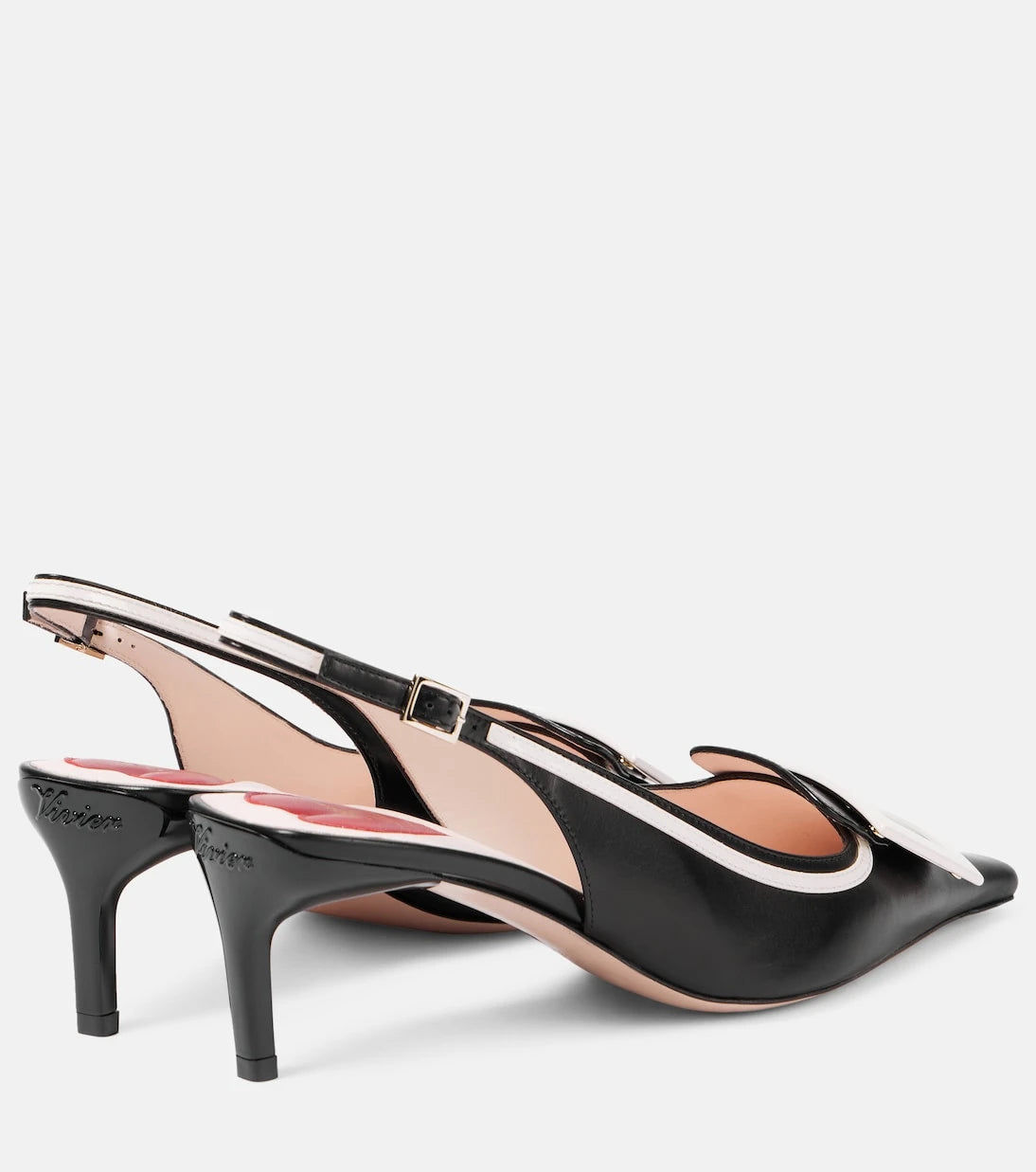 Roger Vivier - حذاء "فيف كانارد" من الجلد بكعب عالٍ وشريط خلفي