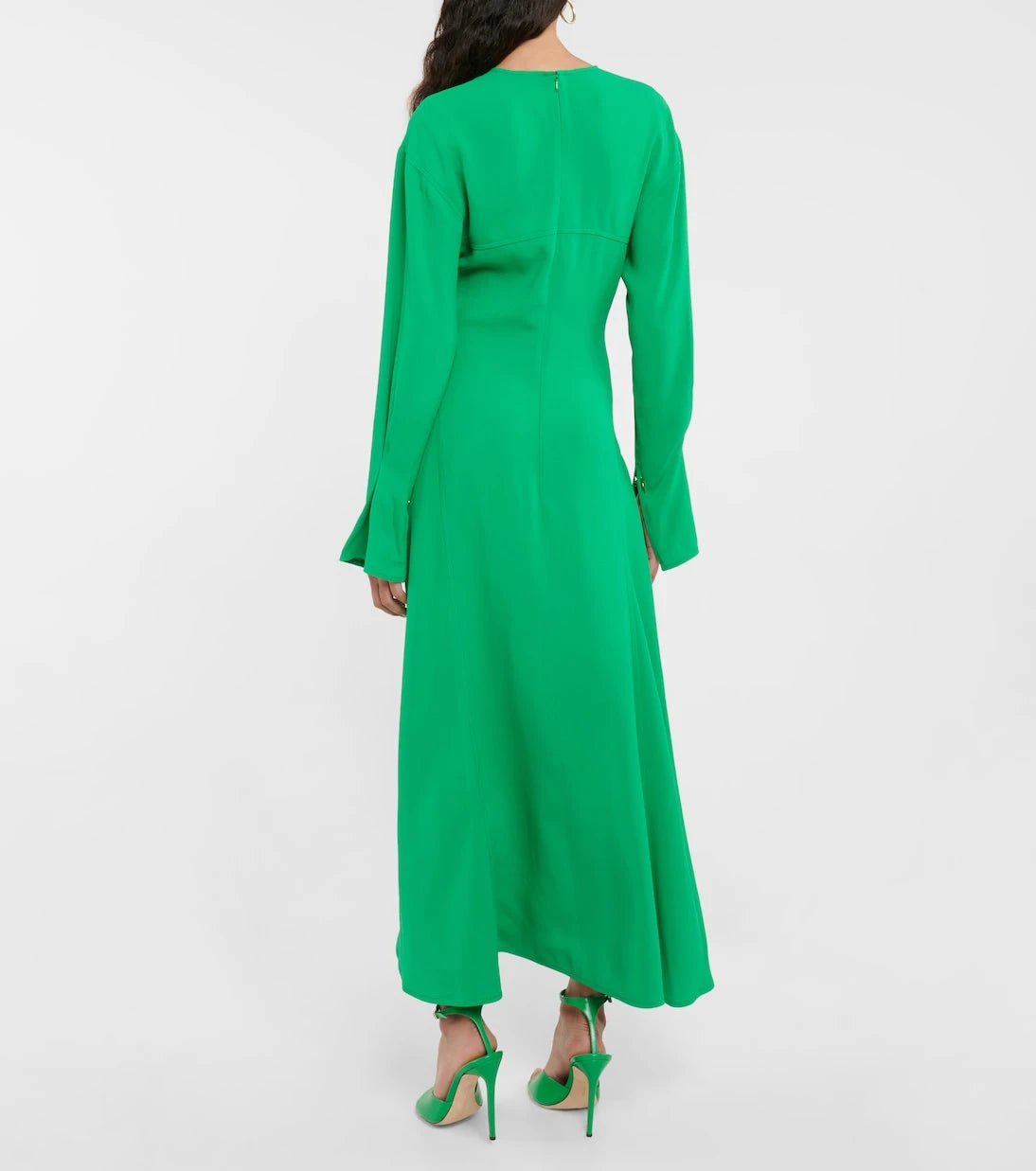 Victoria Beckham - V-neck crêpe midi dress