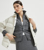 Brunello Cucinelli White Down Hybrid Puffer Jacket
