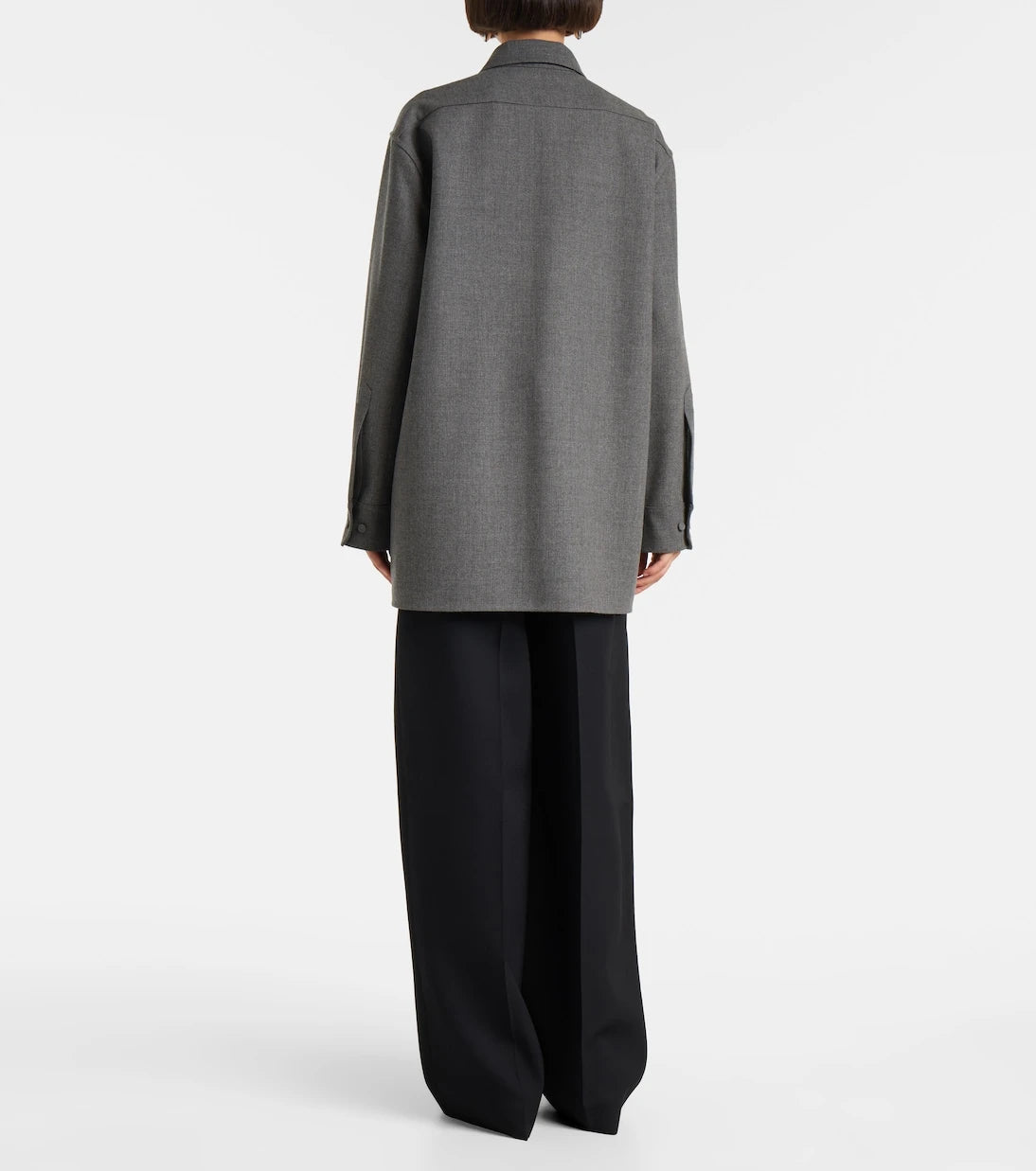 Jil Sander - Beaded wool canvas shirt