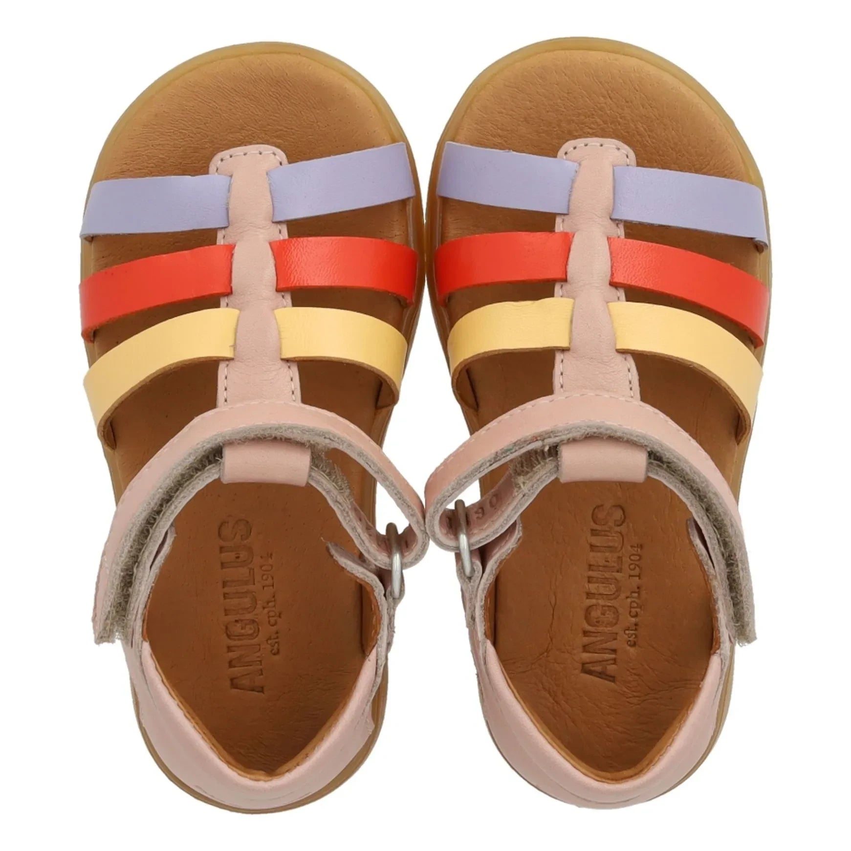 Angulus - Color Block sandals | Pale Pink
