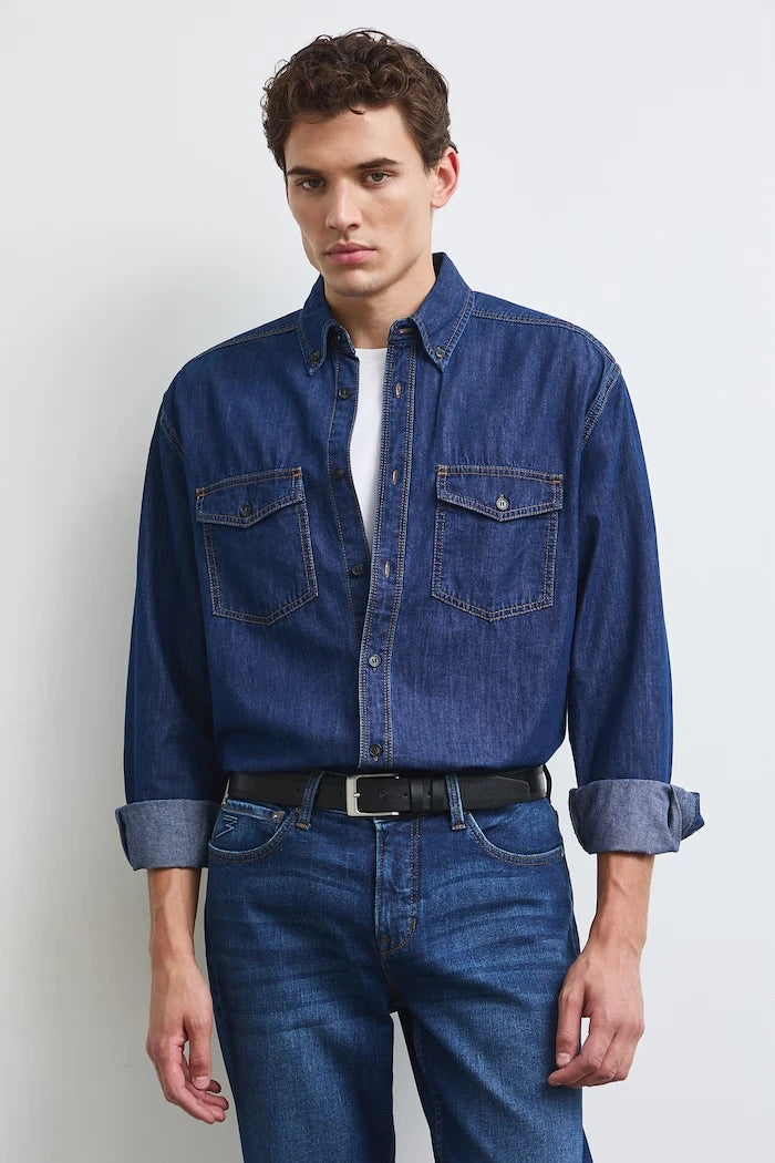 Erkek denim gömlek