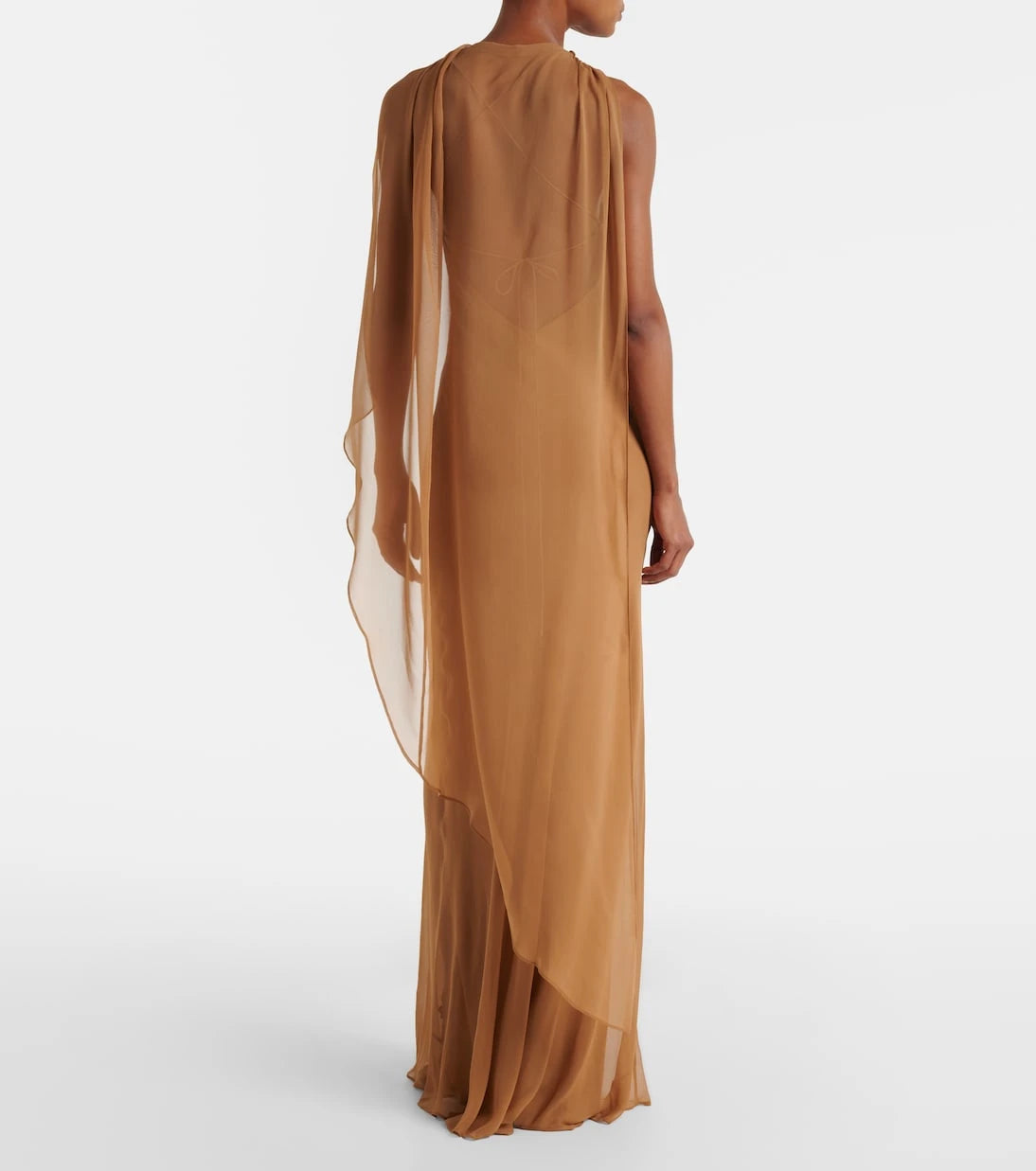 The Sei - Caped silk satin gown