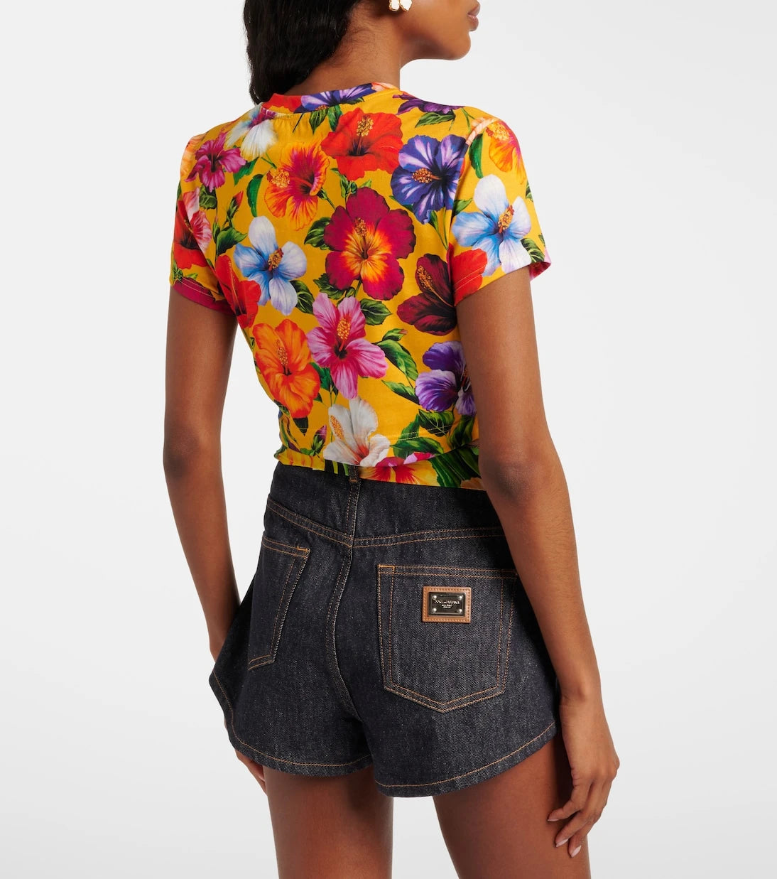 Dolce&Gabbana - Floral cotton crop top