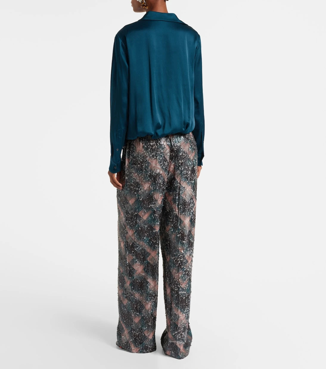 Dries Van Noten - Satin wrap top