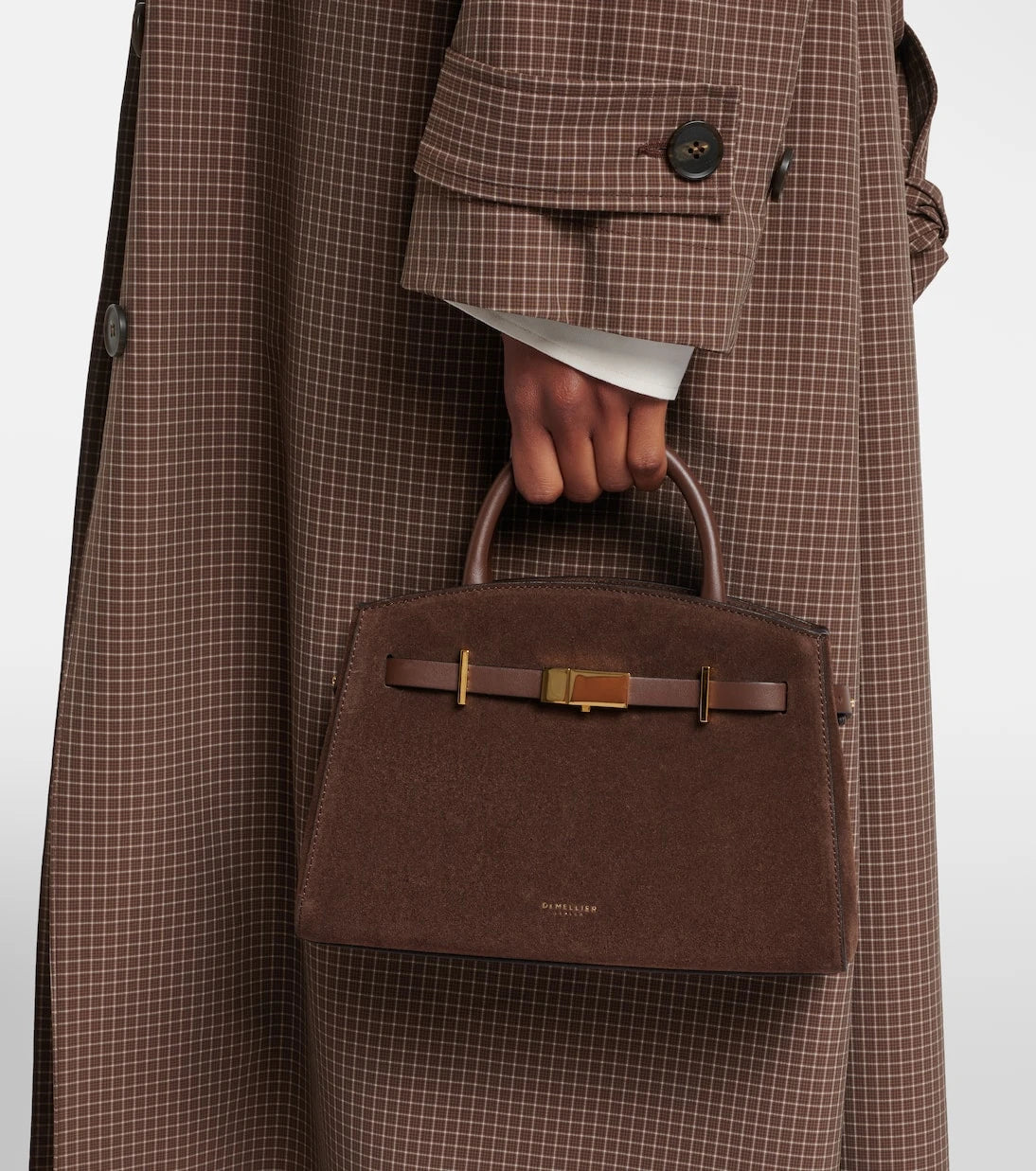 DeMellier - Hudson Small suede top-handle bag