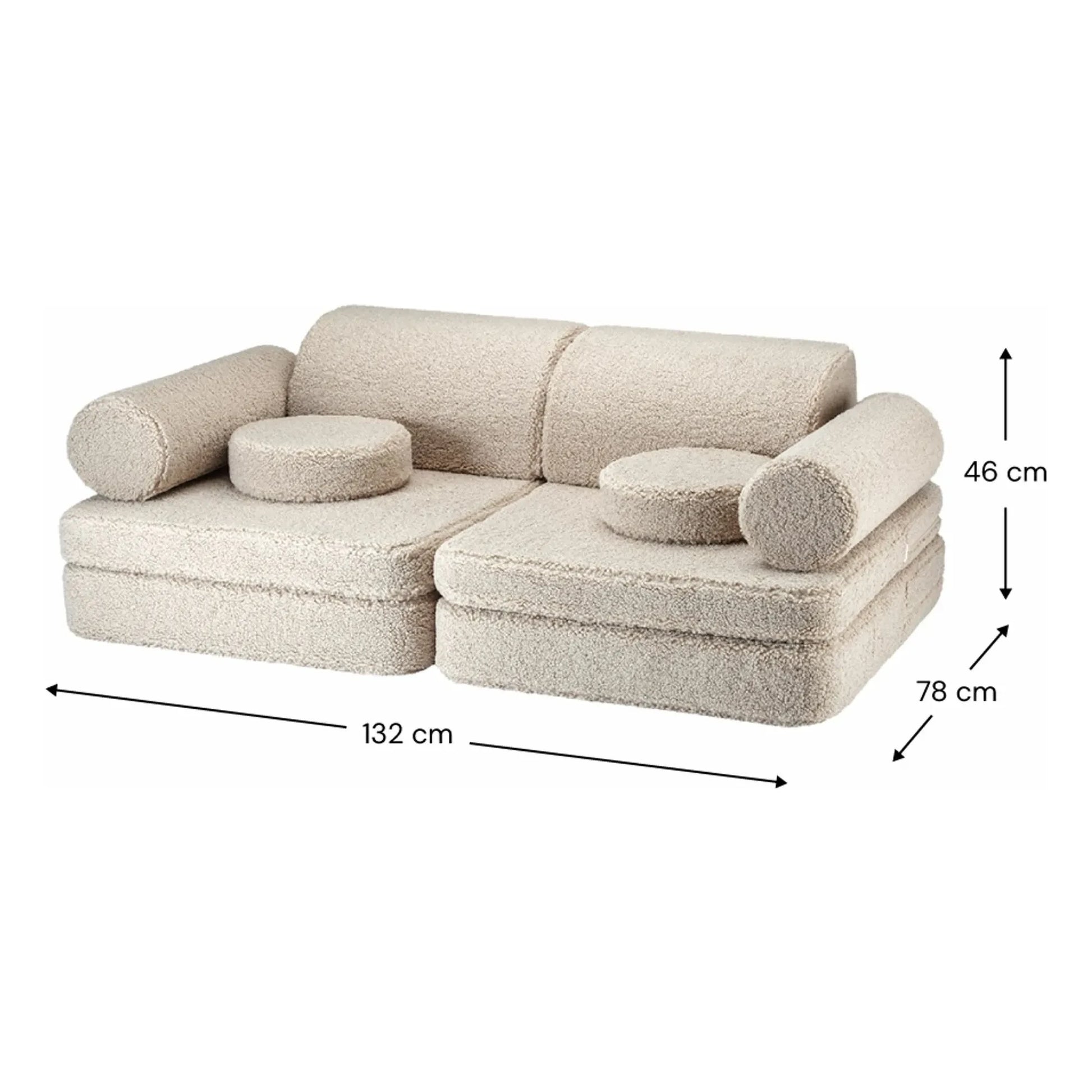 Wigiwama - Modular teddy sofa | Beige
