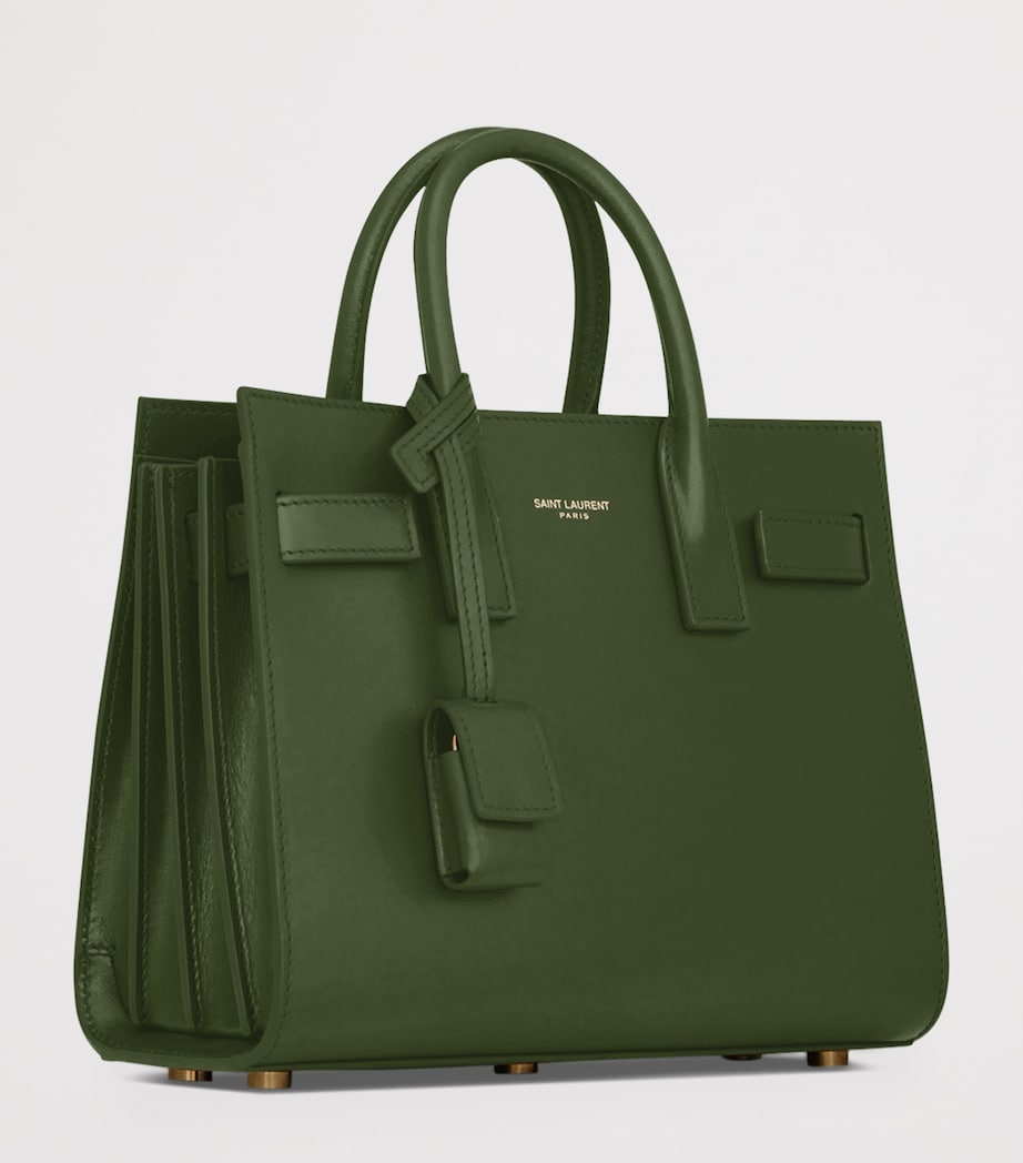 Saint Laurent Green Nano Sac de Jour Tote Bag
