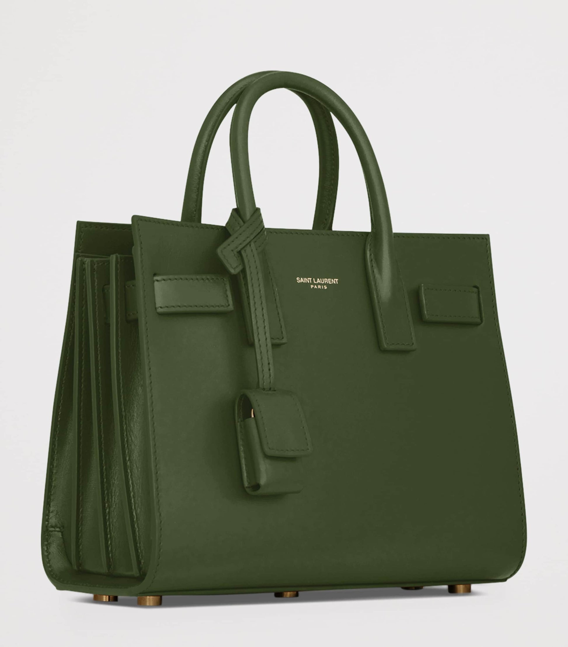 Saint Laurent Green Nano Sac de Jour Tote Bag