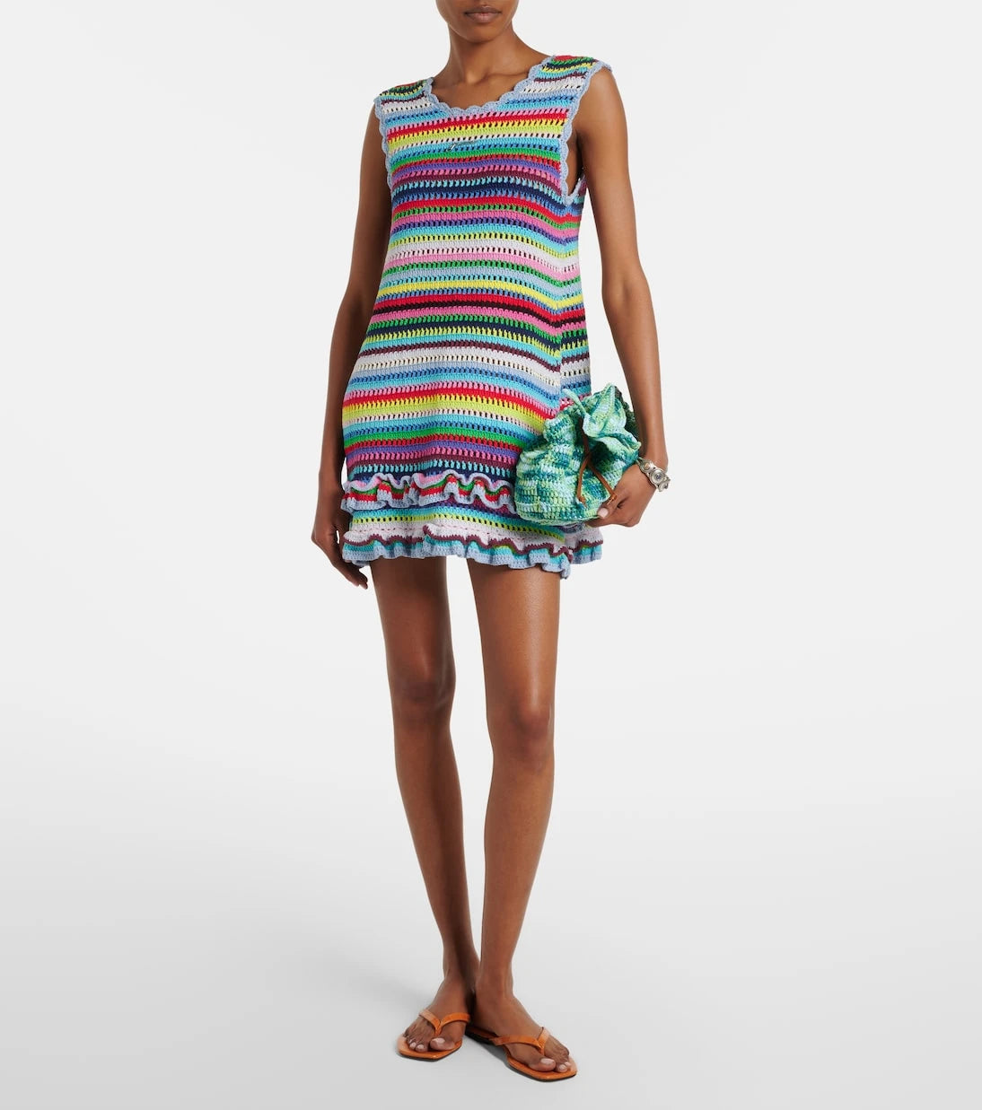 Ganni - Crocheted minidress
