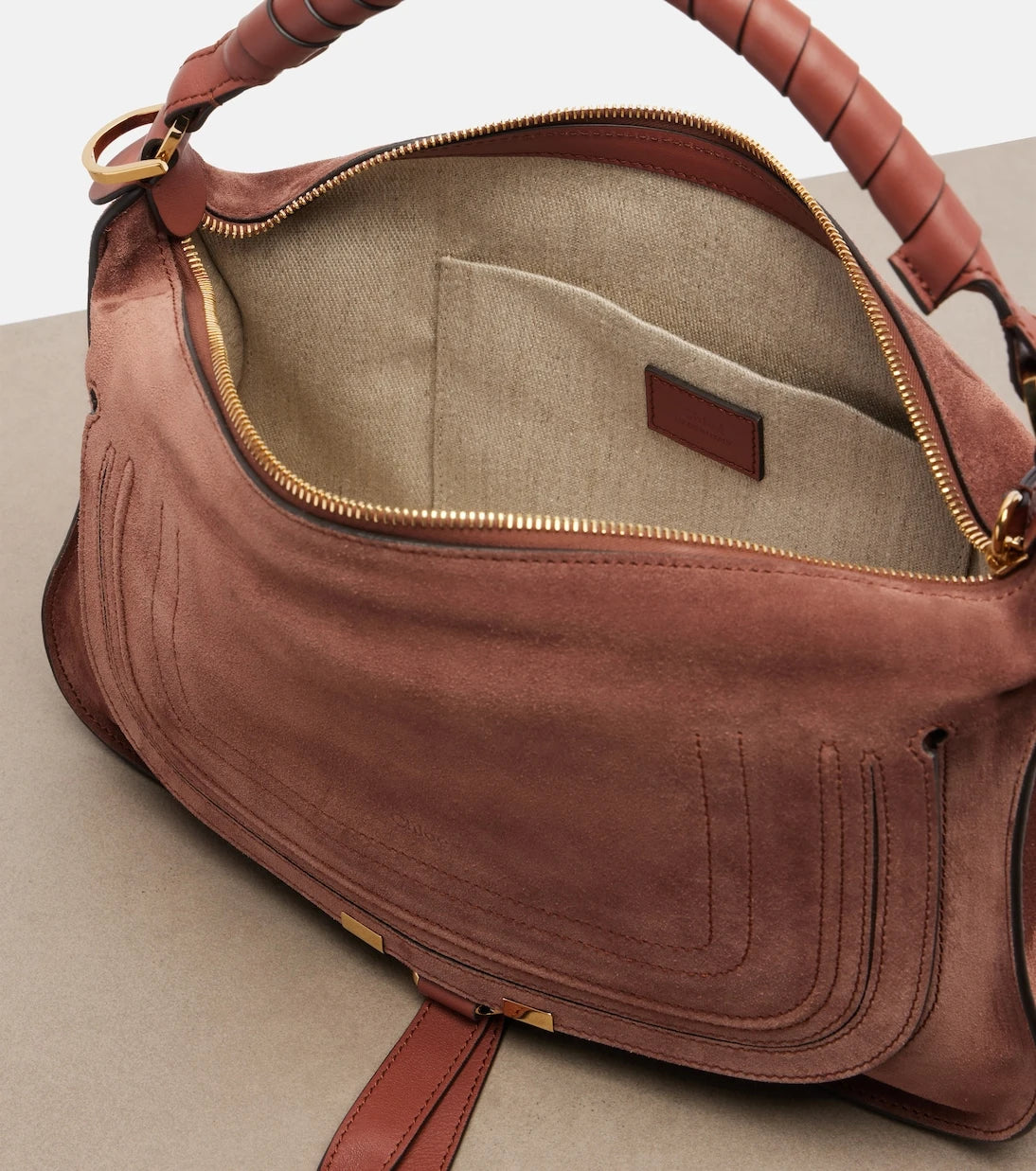 Chloé - Marcie Small suede shoulder bag