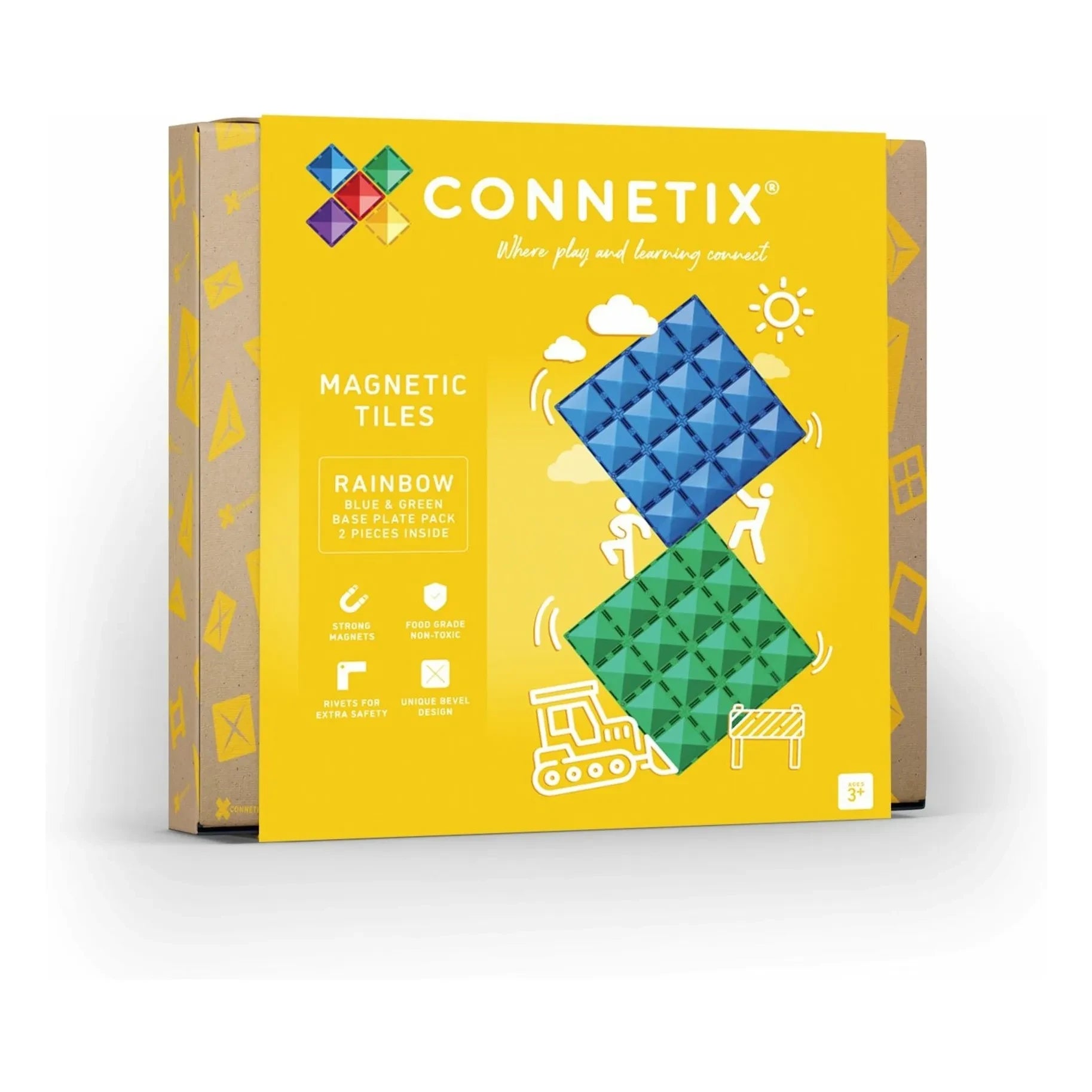 Connetix - Base Blue &amp; Green - 2 pieces