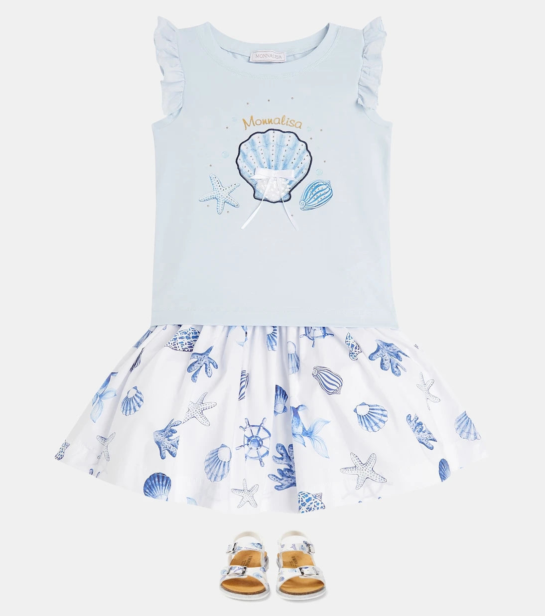 Monnalisa - Printed cotton skirt