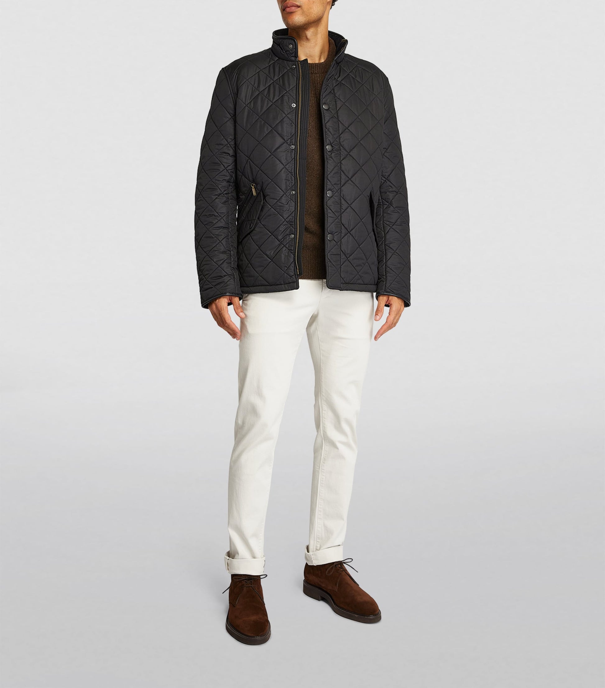 Barbour Black Quilted Powell Jacket