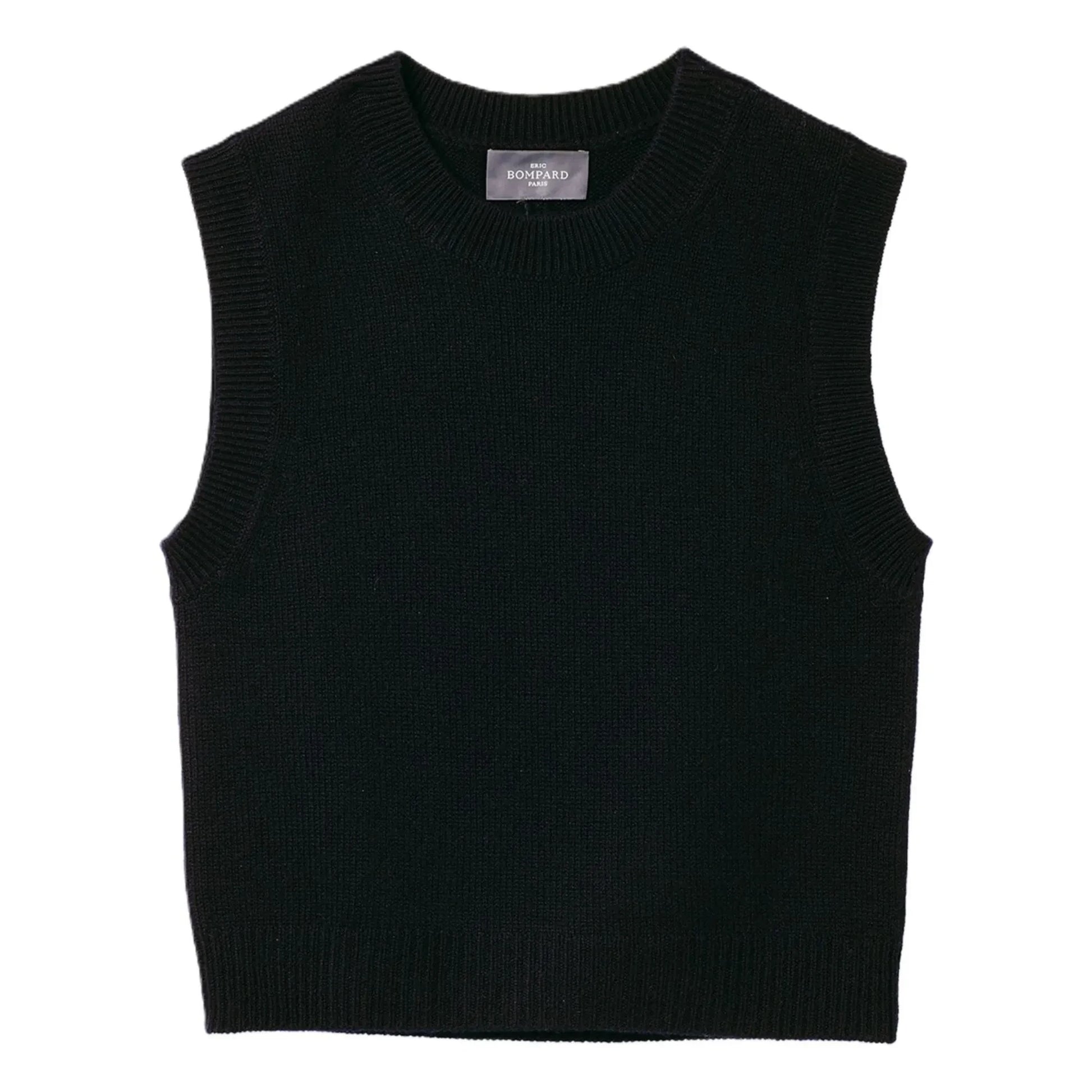 Bompard - Cashmere Sleeveless Round Neck Sweater | Black
