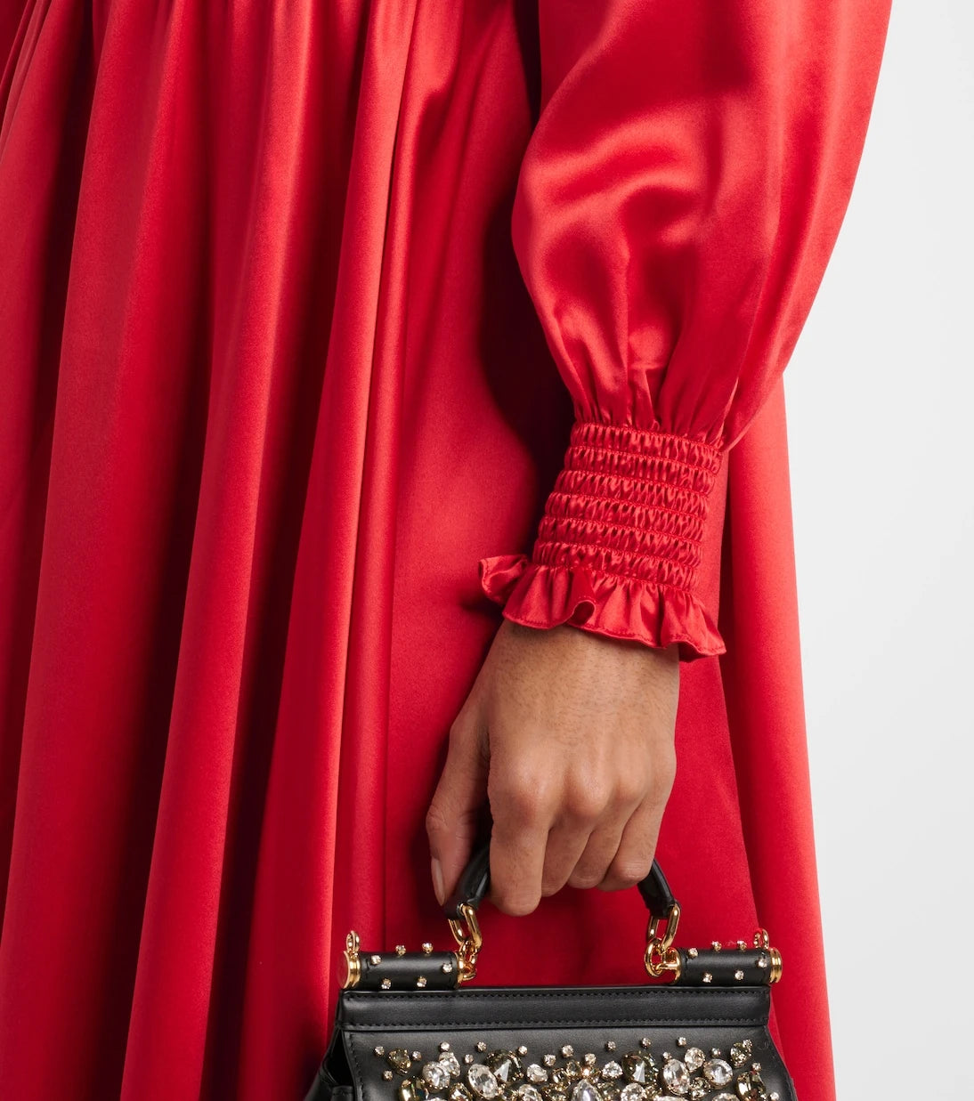 Dolce&Gabbana - Silk satin shirt dress