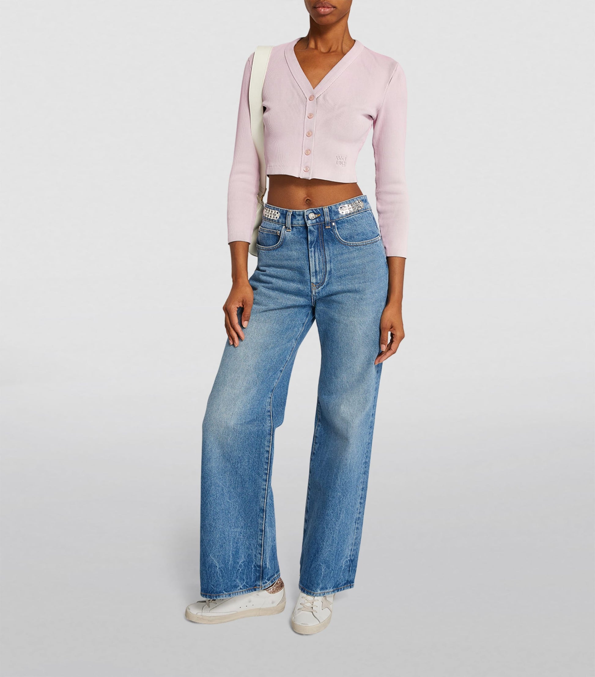 Golden Goose White Leather Super-Star Sneakers