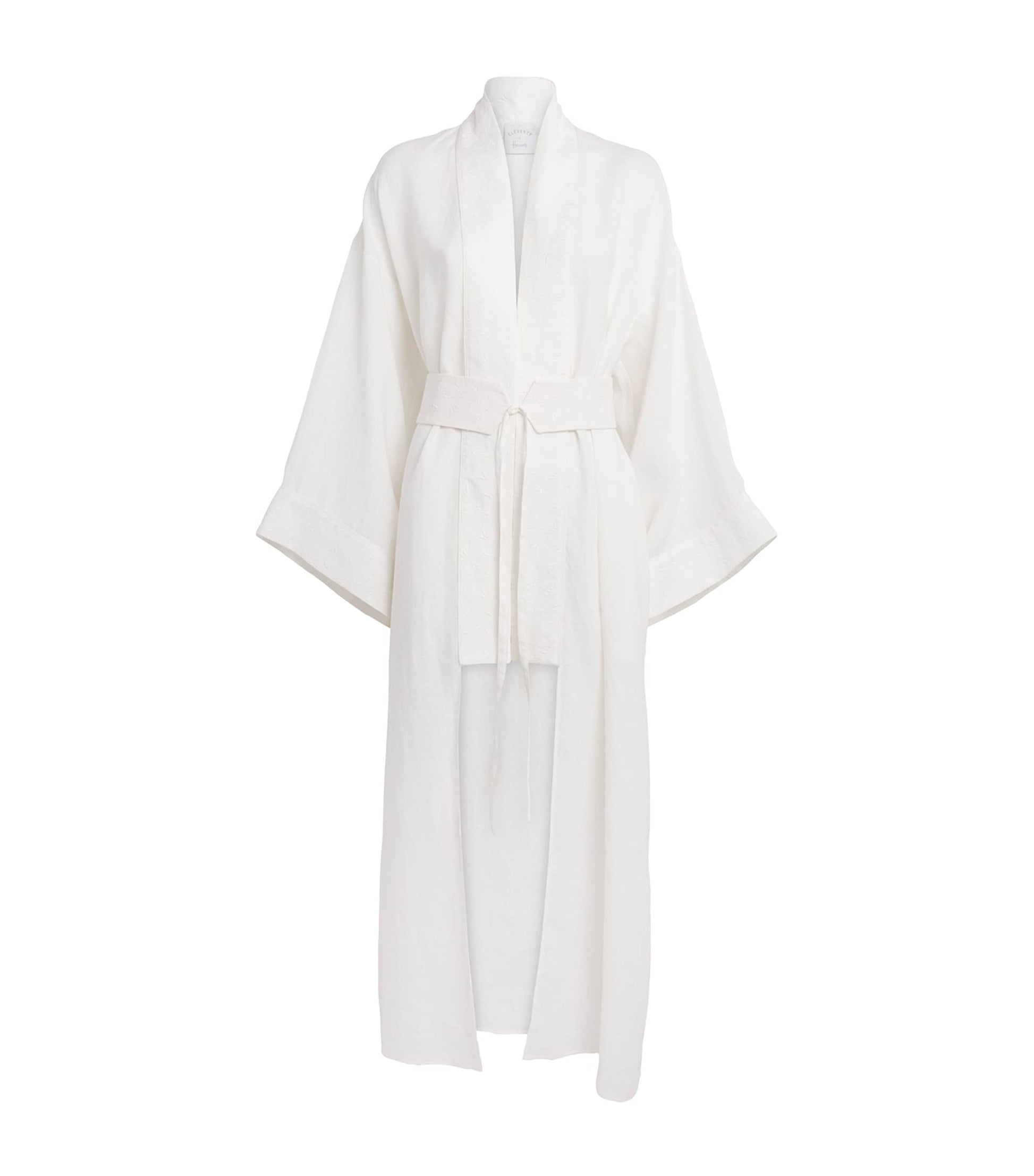 Eleventy White x Harrods Linen Embroidered Kimono
