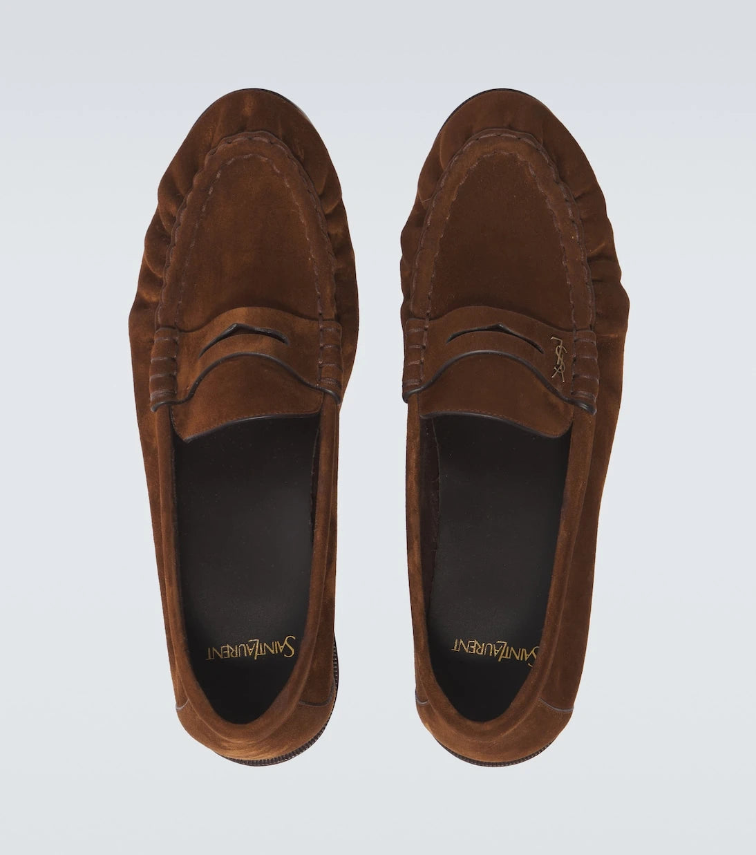 Saint Laurent - Le Loafer Cassandre suede penny loafers