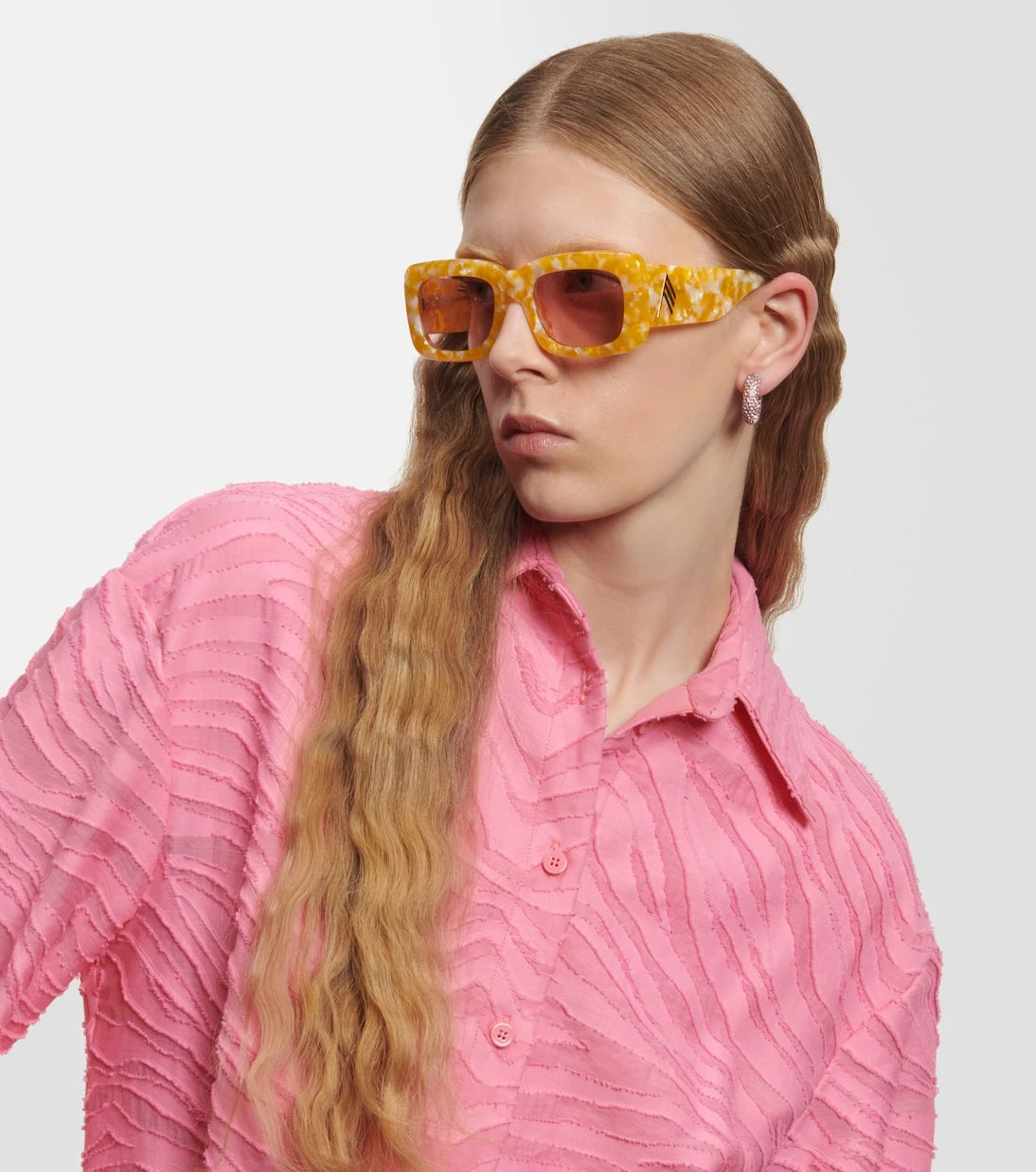 The Attico - x Linda Farrow Marfa rectangular sunglasses
