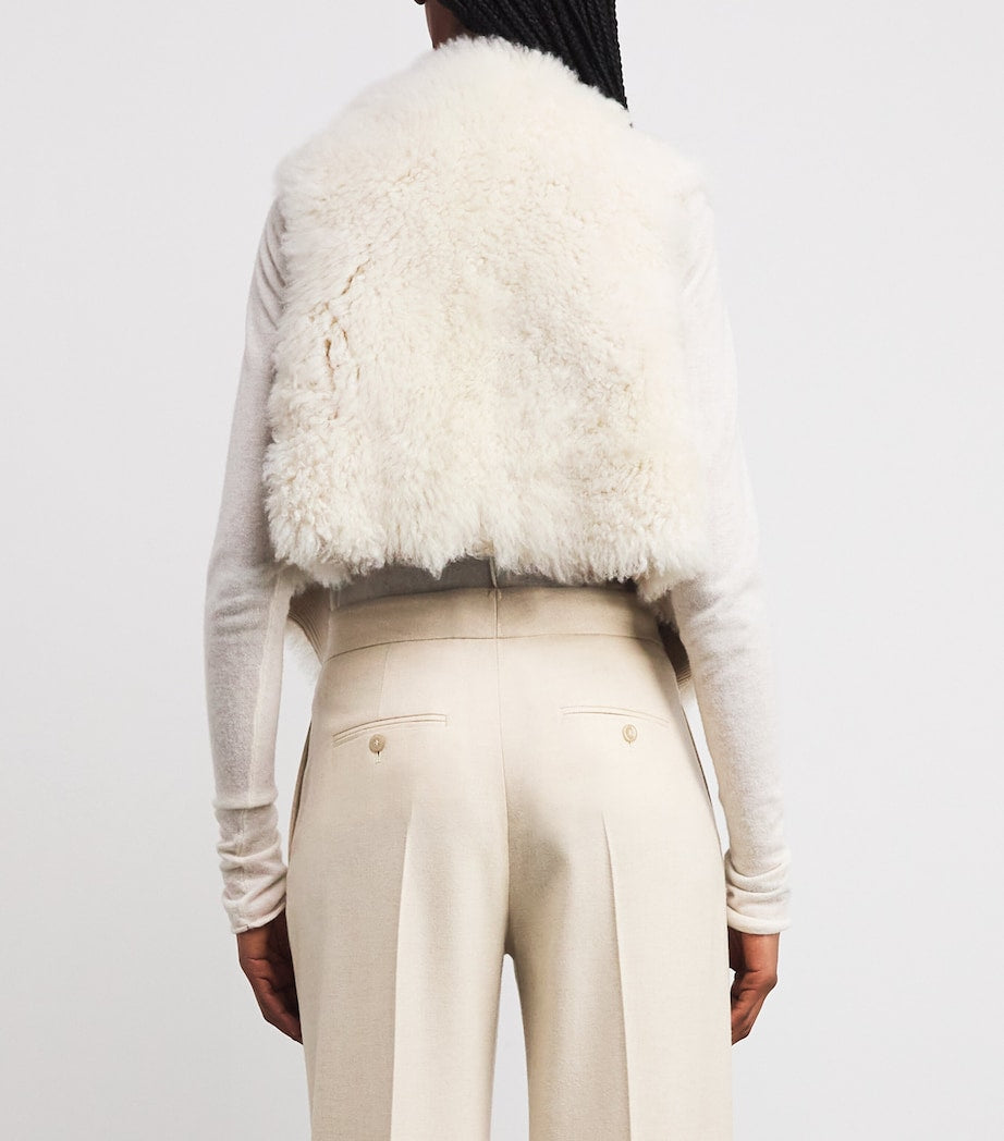 Beige Alpaca Wool Gilet